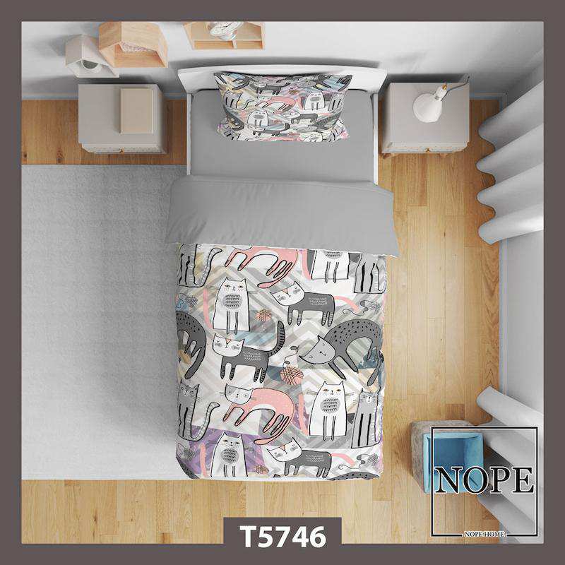 روتختی کودک طرح گربه ها مدل T5746 نوپه هوم