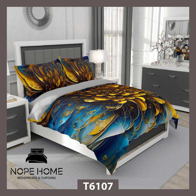 روتختی طرح گل مدرن مدل T6107 نوپه هوم