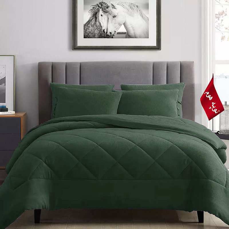 روتختی مینیمال کتان مخمل طرح لوزی نوپه هوم