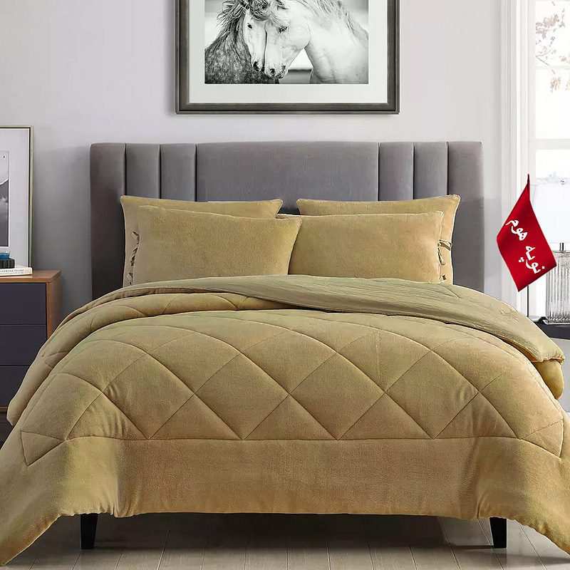 روتختی مینیمال کتان مخمل طرح لوزی نوپه هوم