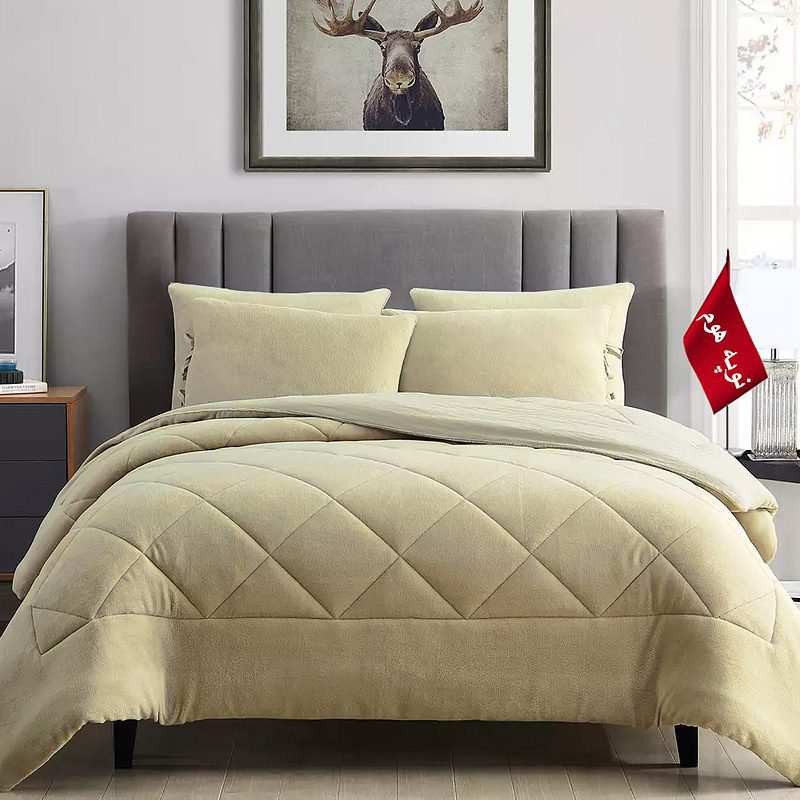 روتختی مینیمال کتان مخمل طرح لوزی نوپه هوم