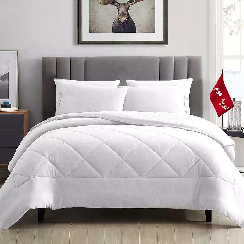 روتختی مینیمال کتان مخمل طرح لوزی نوپه هوم