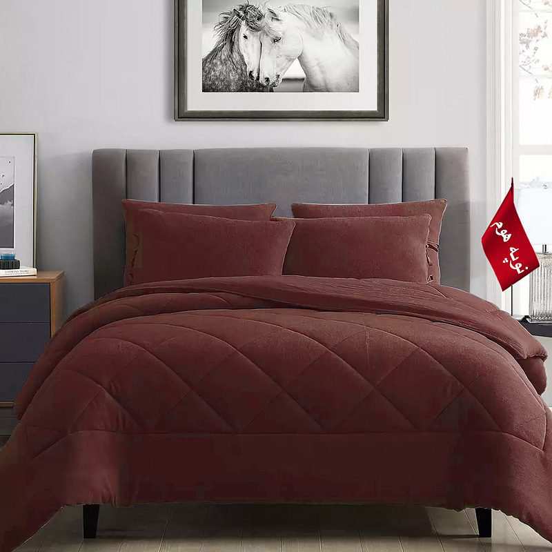 روتختی مینیمال کتان مخمل طرح لوزی نوپه هوم