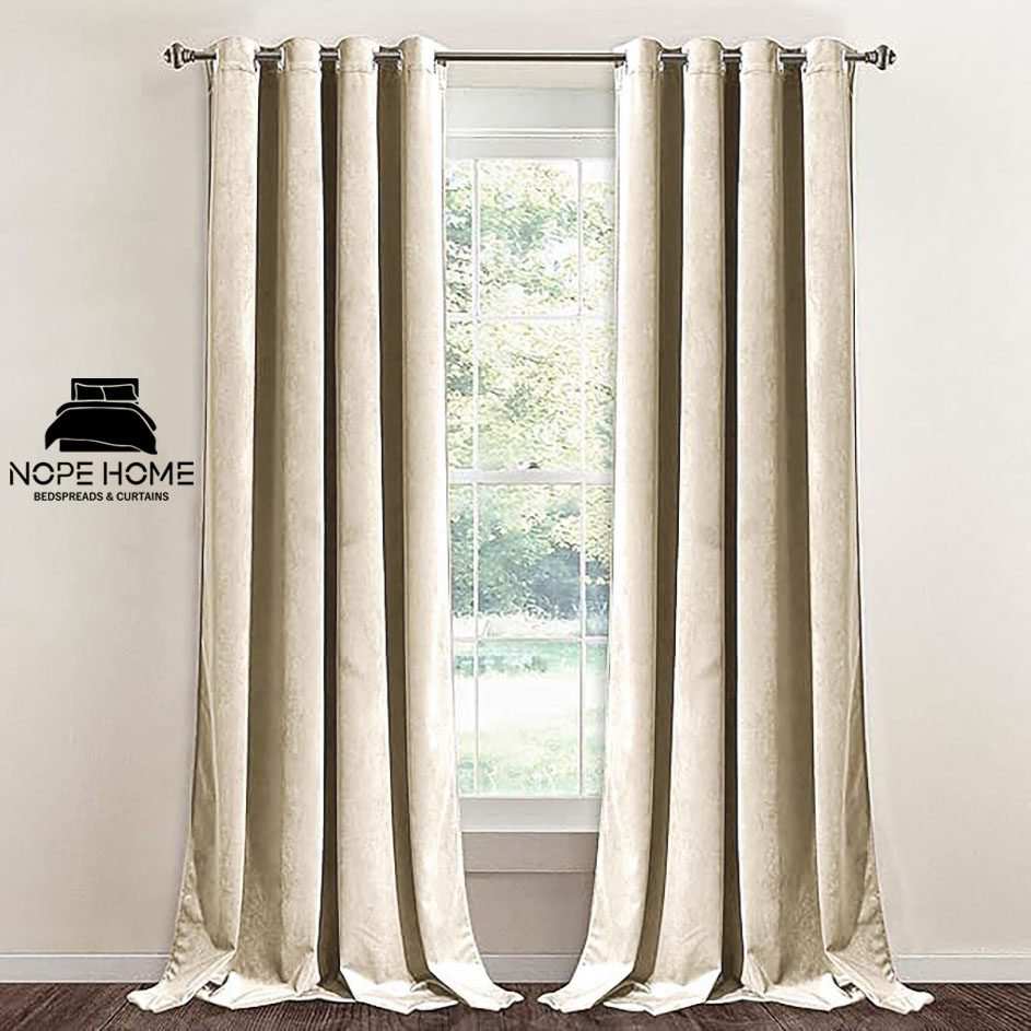 پرده آماده مخمل ویولت نوپه هوم