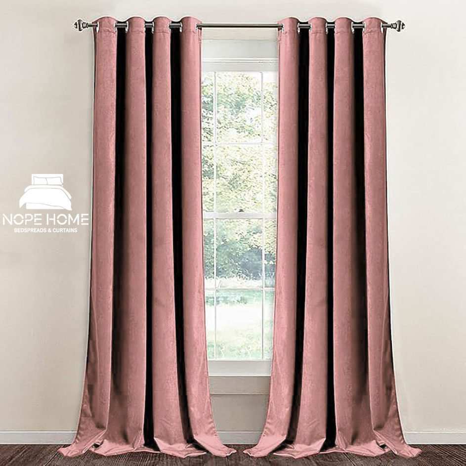 پرده آماده مخمل ویولت نوپه هوم