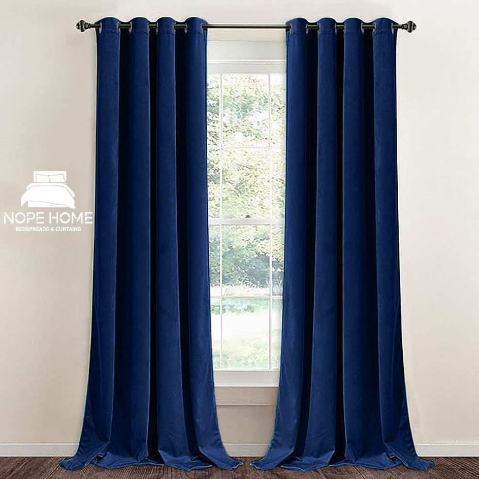 پرده آماده مخمل ویولت نوپه هوم