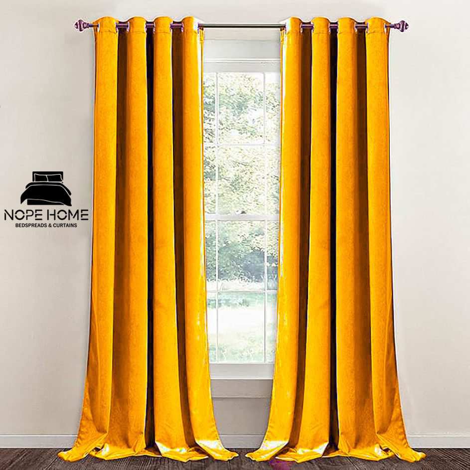 پرده آماده مخمل ویولت نوپه هوم