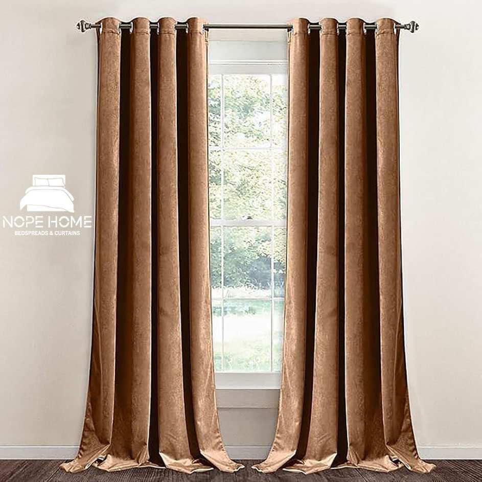 پرده آماده مخمل ویولت نوپه هوم