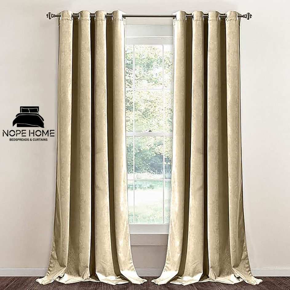 پرده آماده مخمل ویولت نوپه هوم