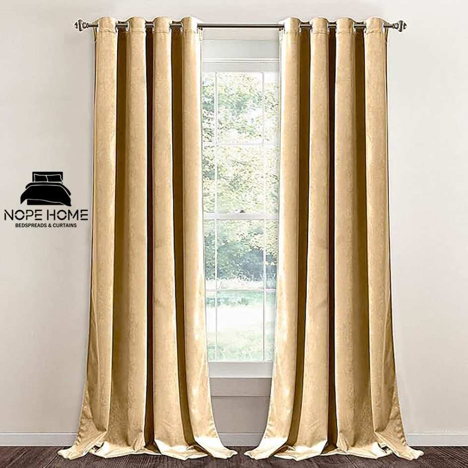 پرده آماده مخمل ویولت نوپه هوم