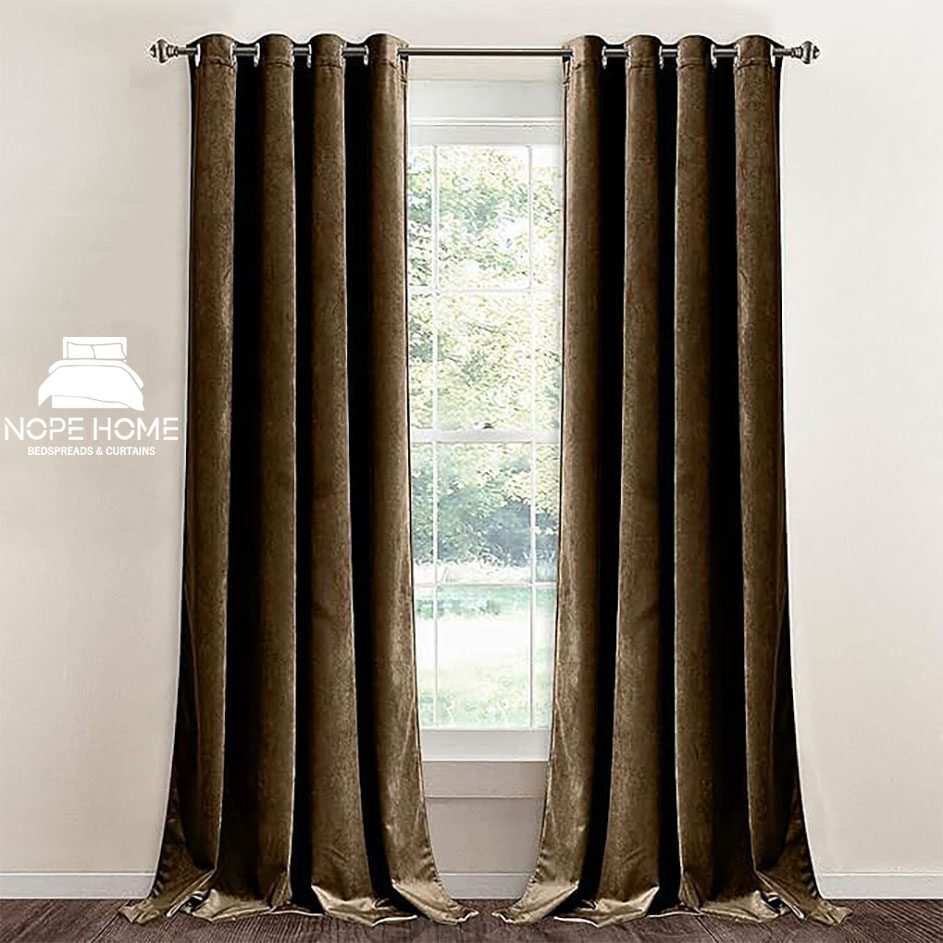 پرده آماده مخمل ویولت نوپه هوم