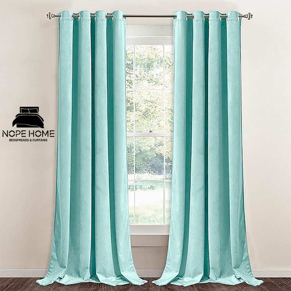 پرده آماده مخمل ویولت نوپه هوم