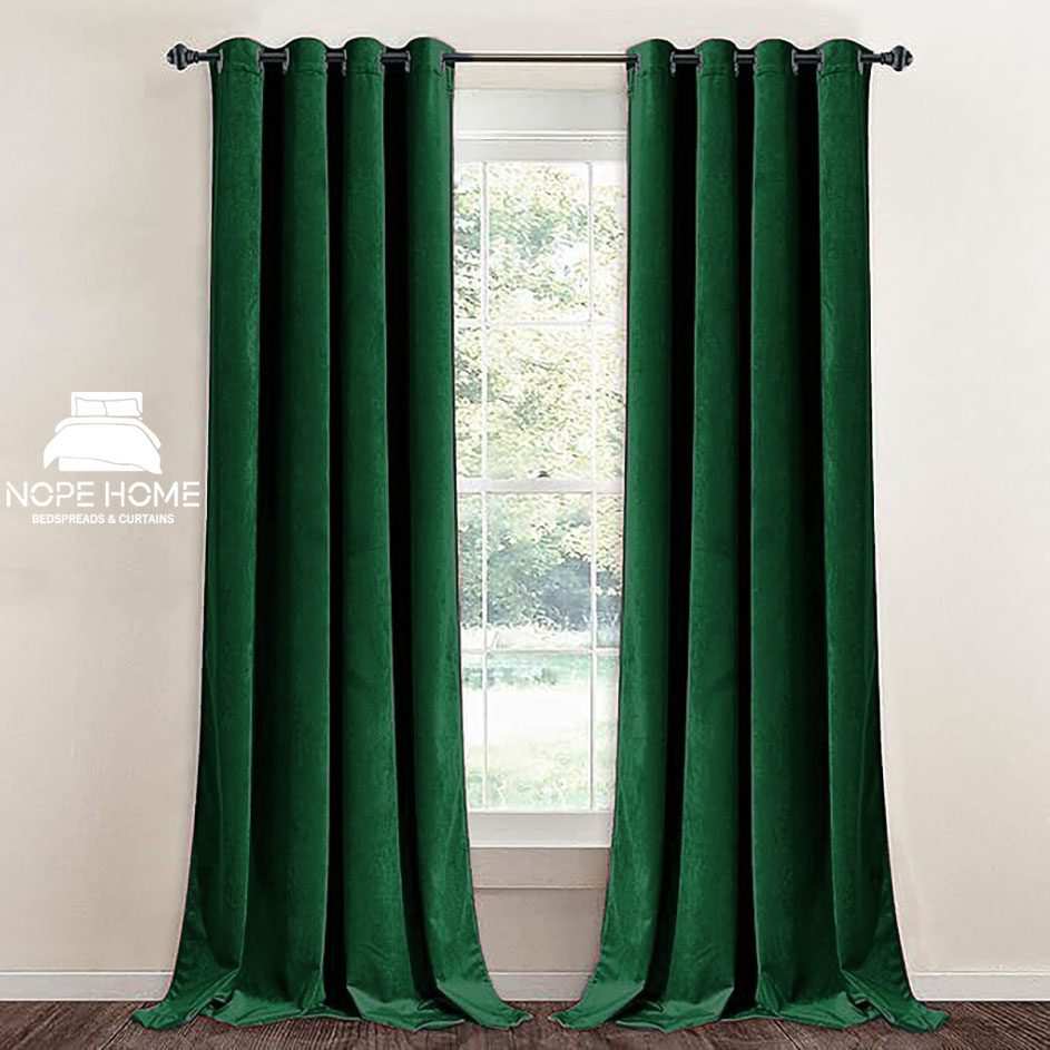 پرده آماده مخمل ویولت نوپه هوم