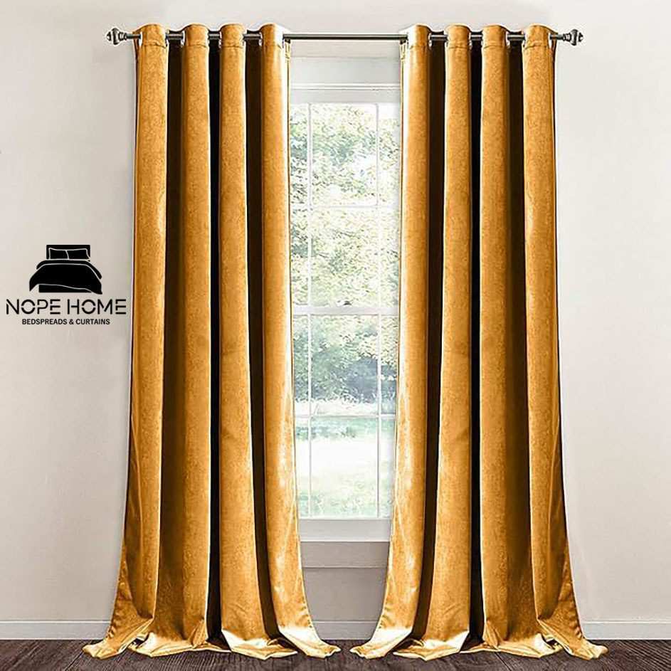 پرده آماده مخمل ویولت نوپه هوم