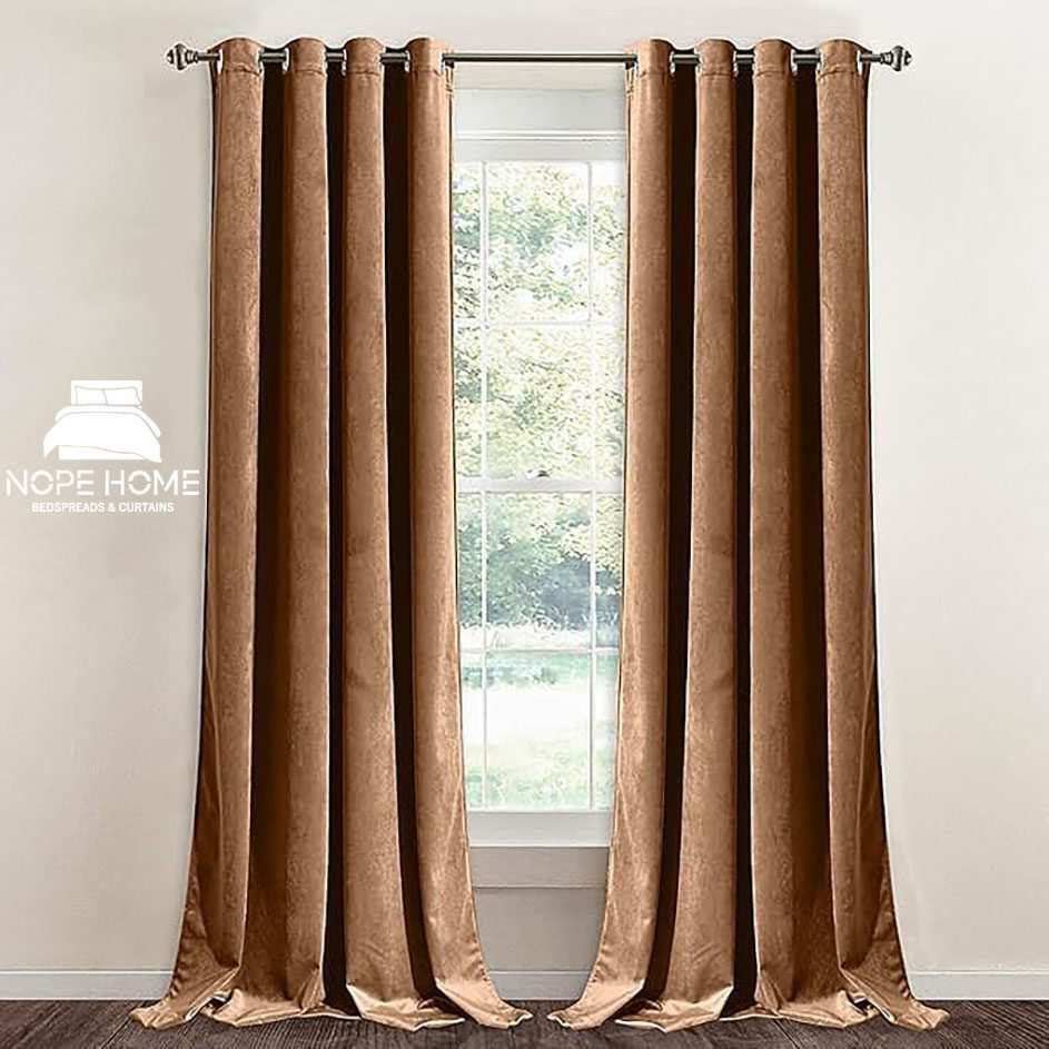 پرده آماده مخمل ویولت نوپه هوم