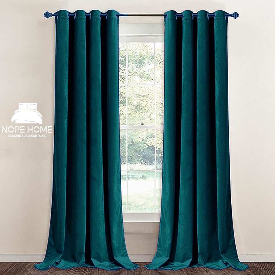 پرده آماده مخمل ویولت نوپه هوم