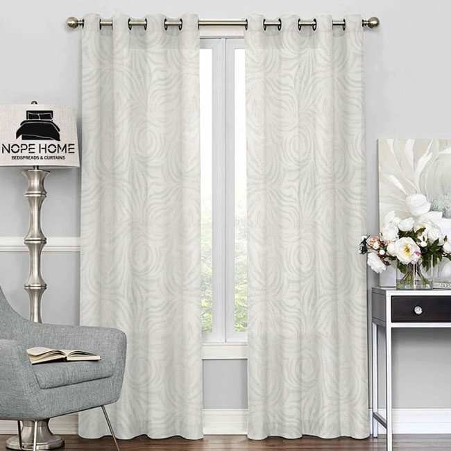 پرده آماده حریر کتان نوپه هوم