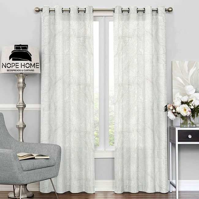 پرده آماده حریر کتان نوپه هوم