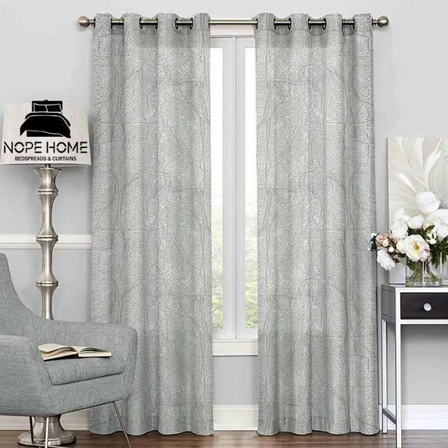 پرده آماده حریر کتان نوپه هوم