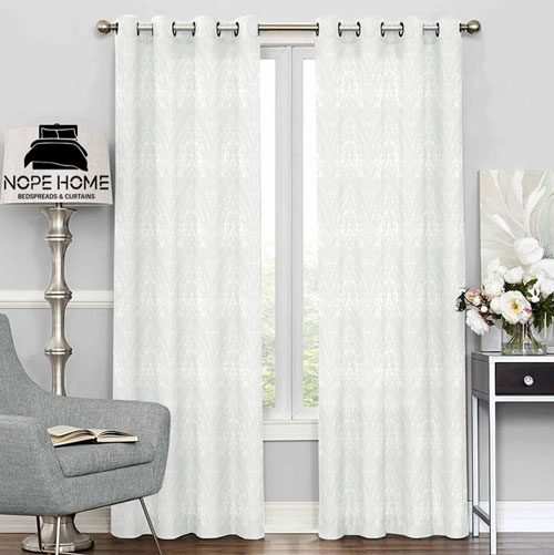 پرده آماده حریر کتان نوپه هوم