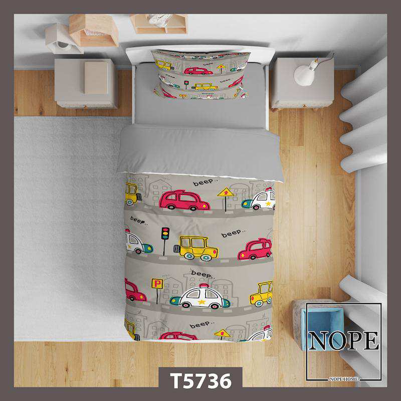 روتختی کودک طرح پترن ماشین مدل T5736 نوپه هوم