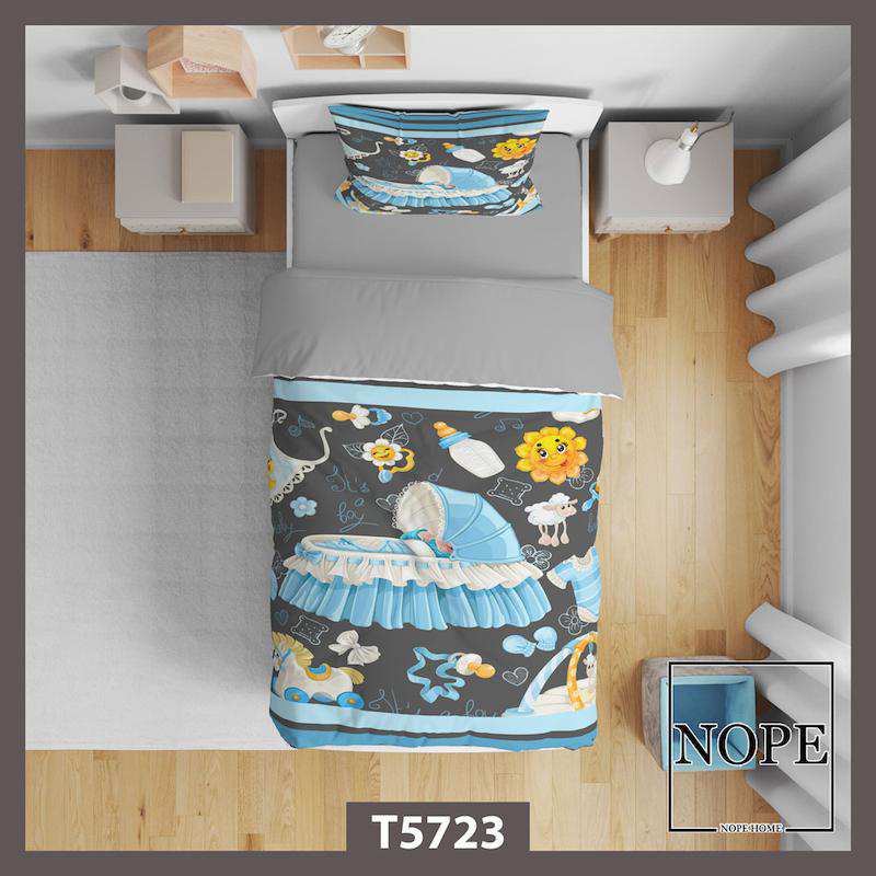 روتختی کودک طرح پترن کودکانه مدل T5723 نوپه هوم