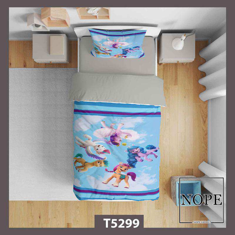 روتختی کودک طرح اسبهای تک شاخ مدل T5299 نوپه هوم