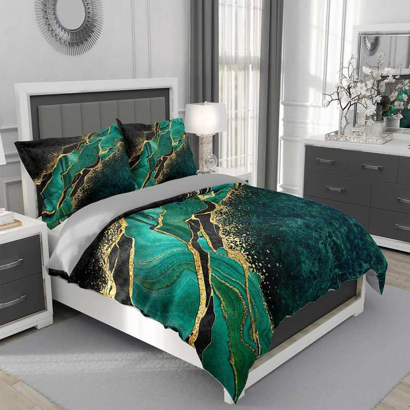 روتختی طرح ماربل سبز مدل T4391 نوپه هوم