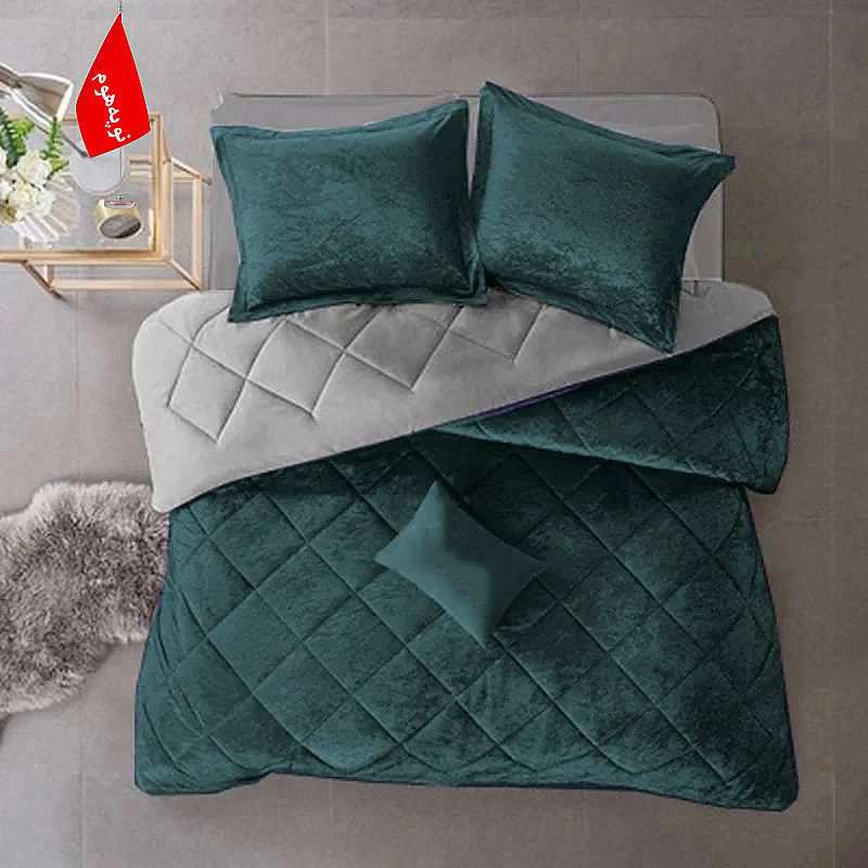 روتختی مینیمال مخمل طرح لوزی نوپه هوم