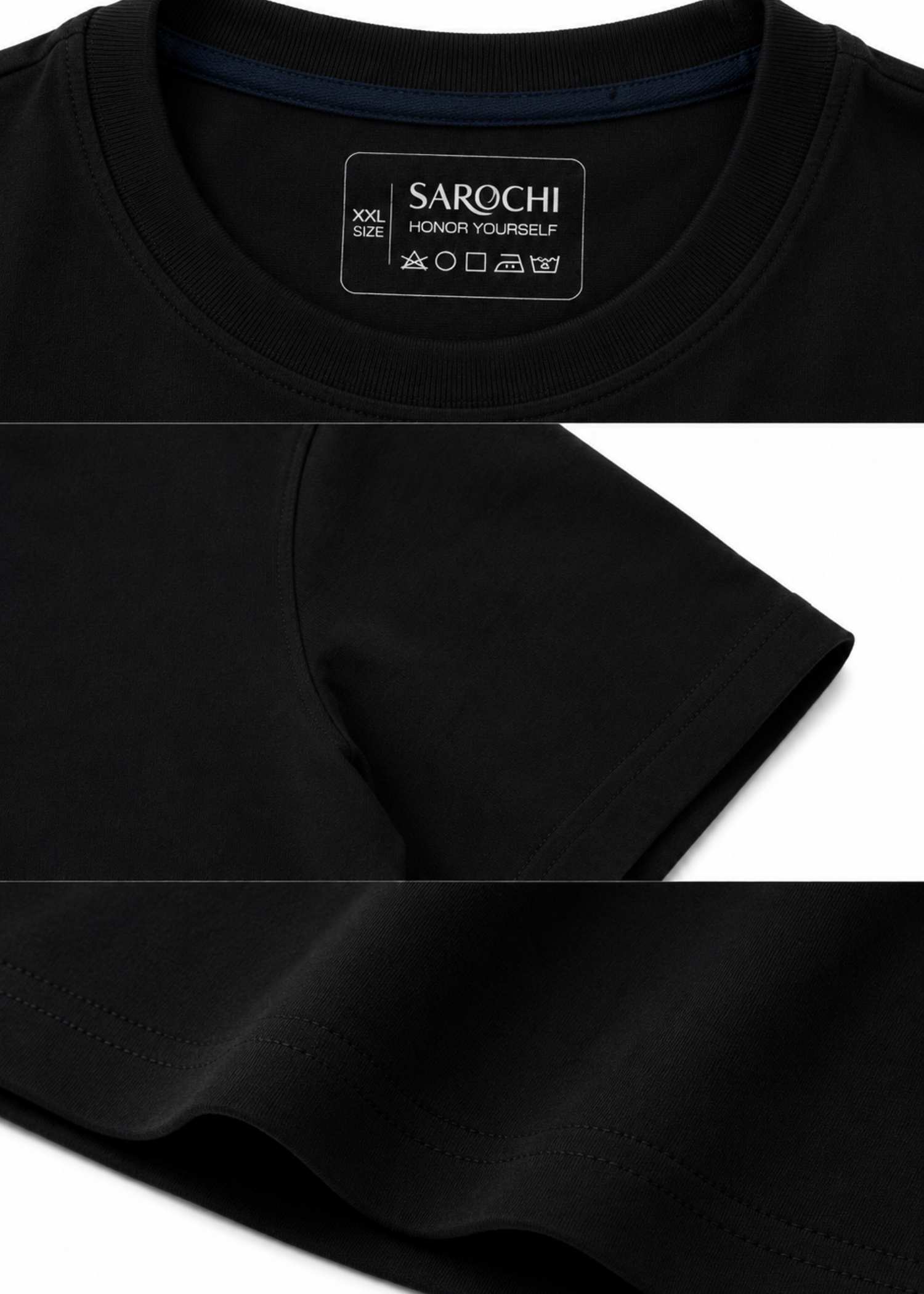تیشرت مردانه یقه گرد بیسیک ساروچی Sarochi کد 13015400092
