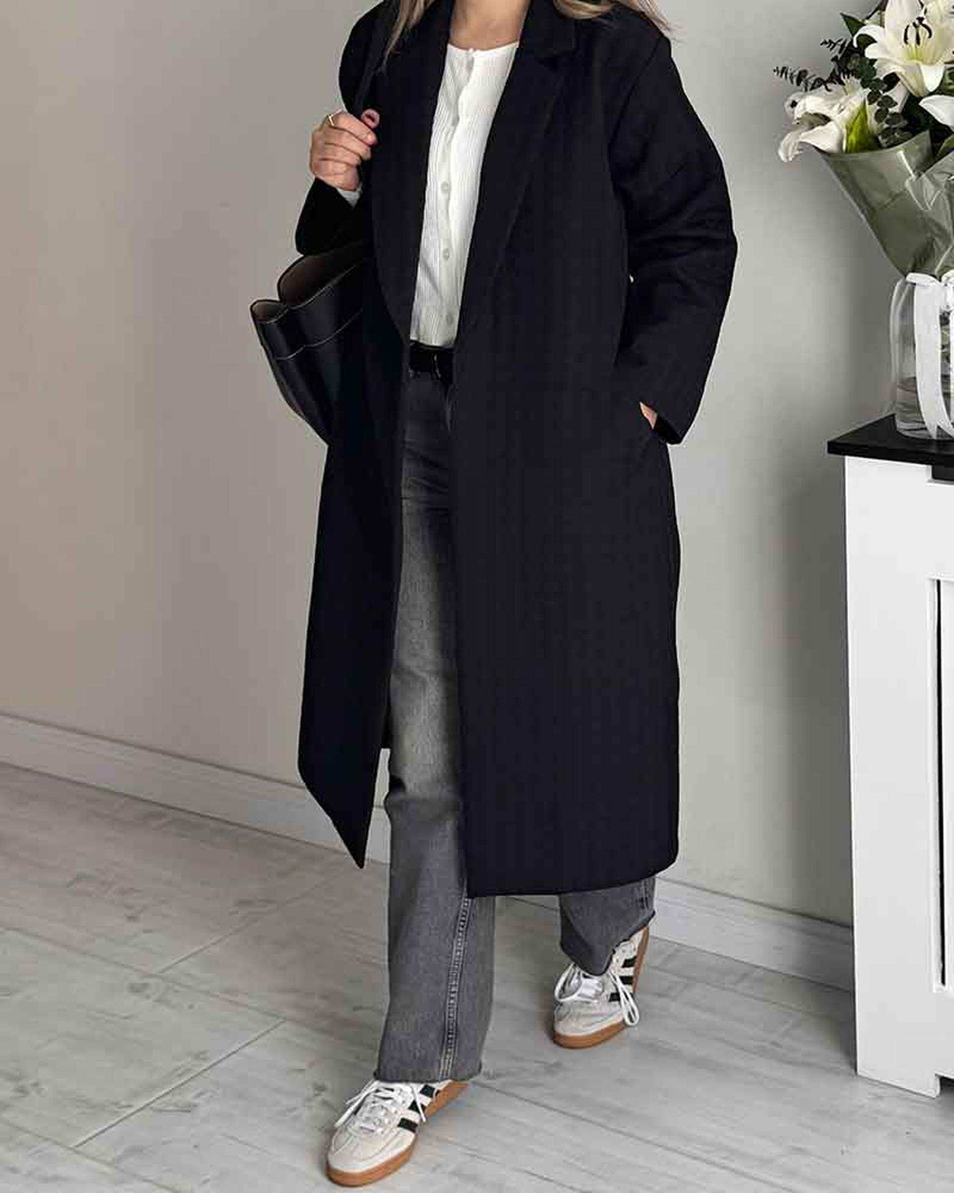 مانتو زنانه ژاکارد مشکی آماهی Amahi مدل Feel کد AA100