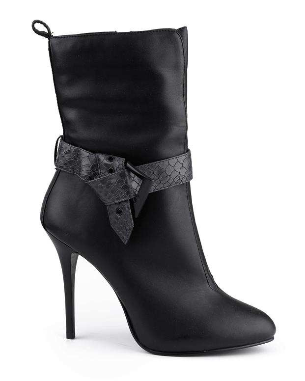 بوت پاشنه بلند زنانه مشکی CHARLES & KEITH
