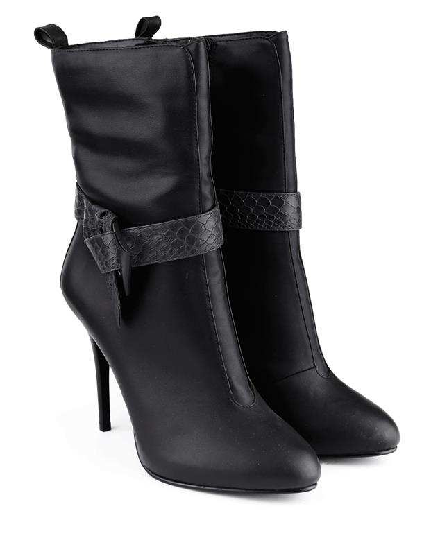 بوت پاشنه بلند زنانه مشکی CHARLES & KEITH