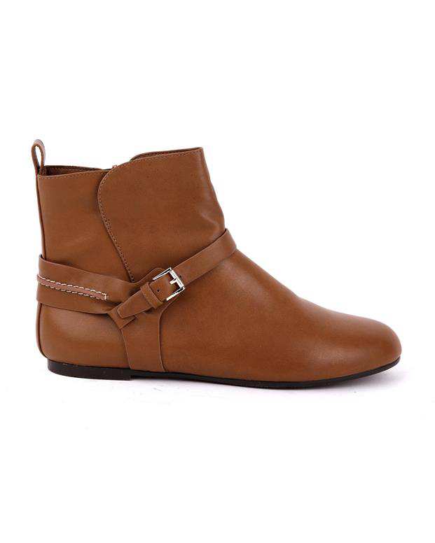 نیم بوت سگک دار زنانه عسلی CHARLES & KEITH