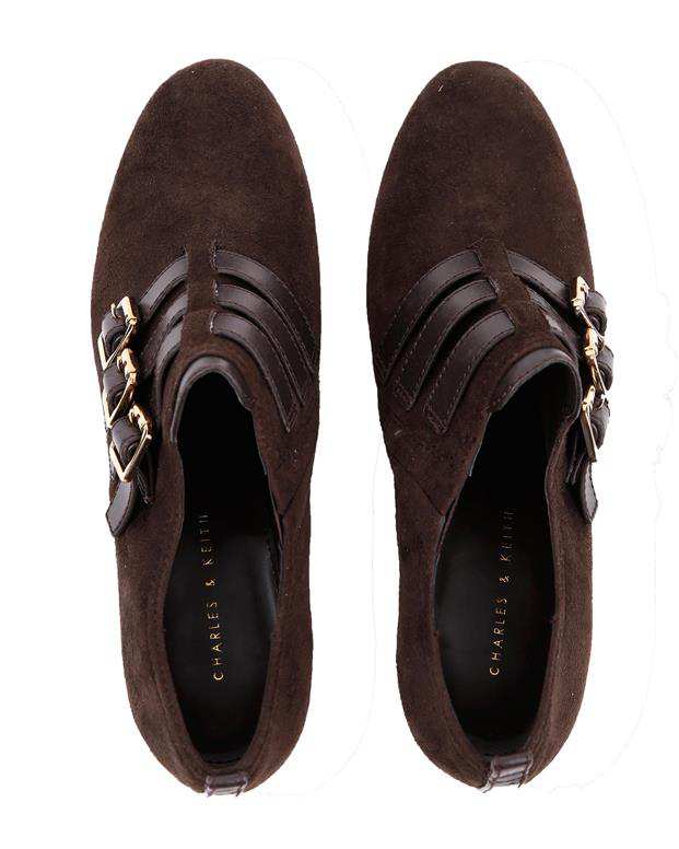 کفش زنانه پاشنه بلند قهوه ای CHARLES & KEITH