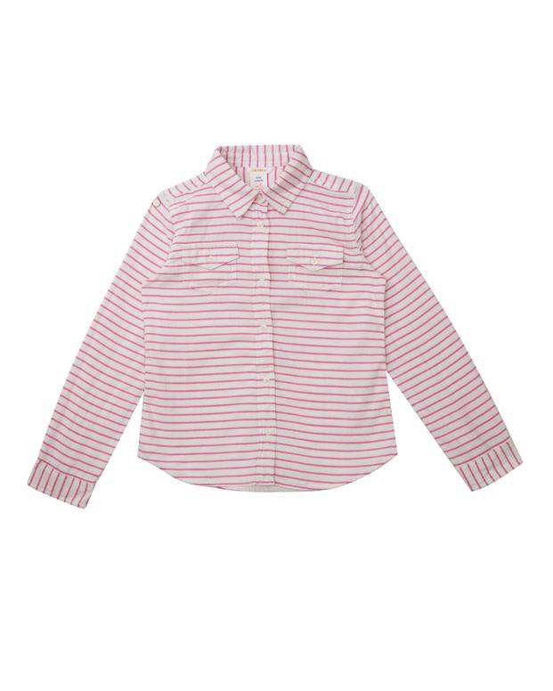 شومیز راه راه دخترانه صورتی سفید Joe Fresh