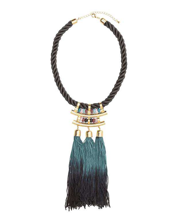 گردنبند زنانه مشکی سبز H&M