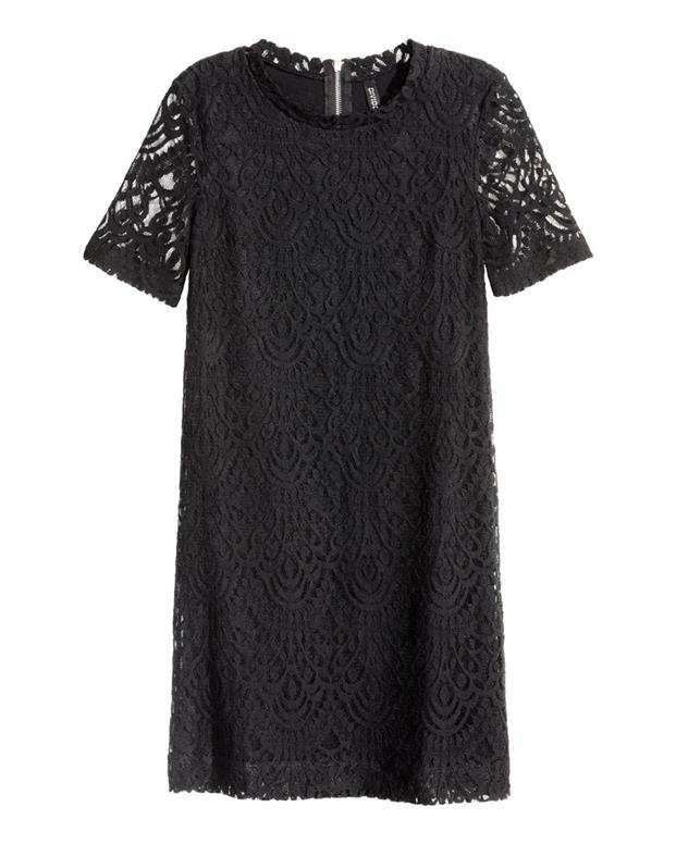 پیراهن توری زنانه مشکی H&M