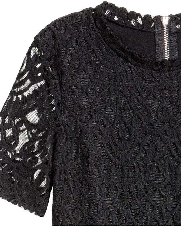 پیراهن توری زنانه مشکی H&M
