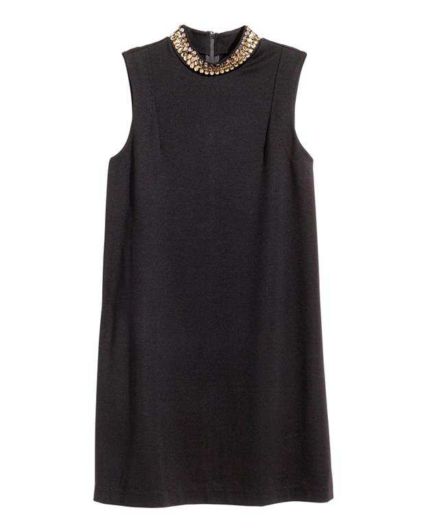 پیراهن نگین‌دار زنانه مشکی H&M