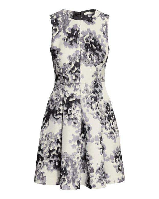 پیراهن گلدار زنانه طوسی مشکی H&M