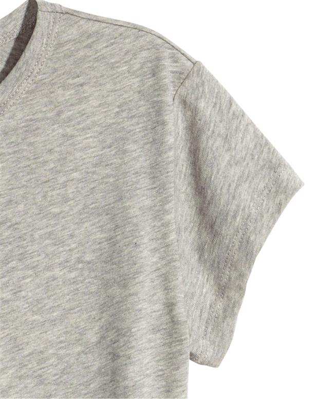 تی شرت زنانه طوسی ملانژ H&M
