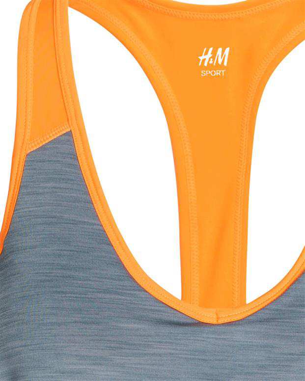 تاپ زنانه طوسی آبی H&M