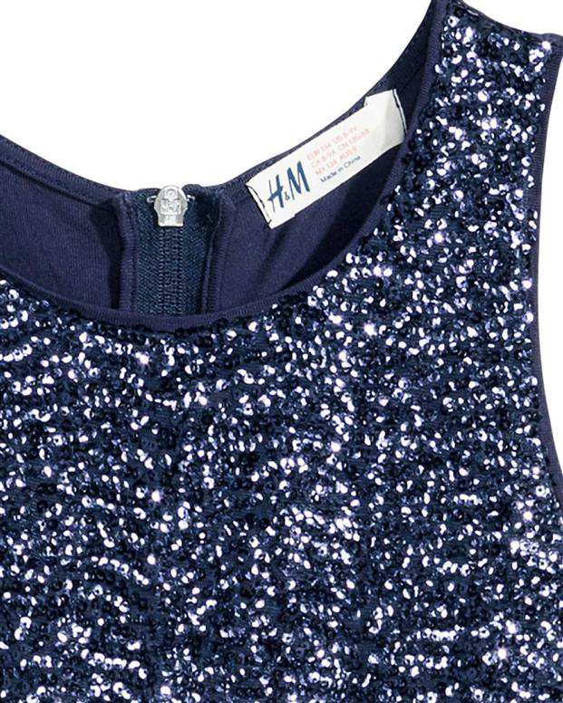 سرهمی پولک‌دار دخترانه سرمه‌ای بنفش H&M