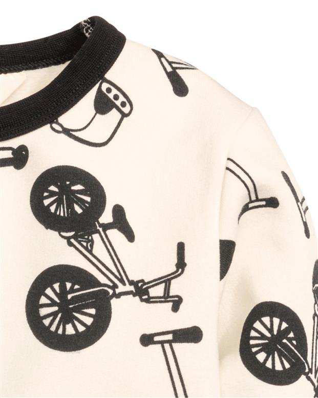 سویشرت طرح دوچرخه پسرانه شیری H&M