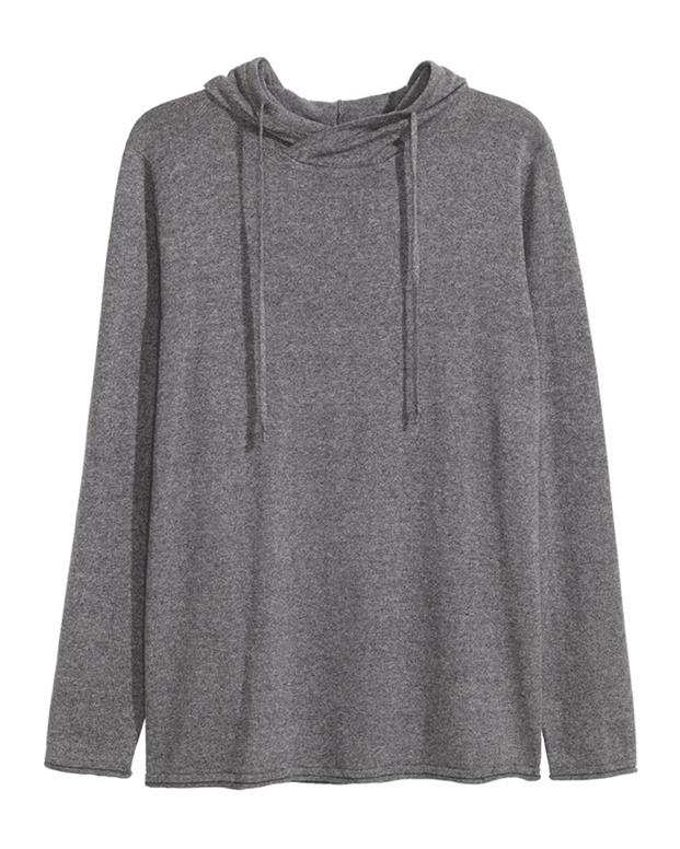 سویشرت کلاه‌دار مردانه خاکستری H&M