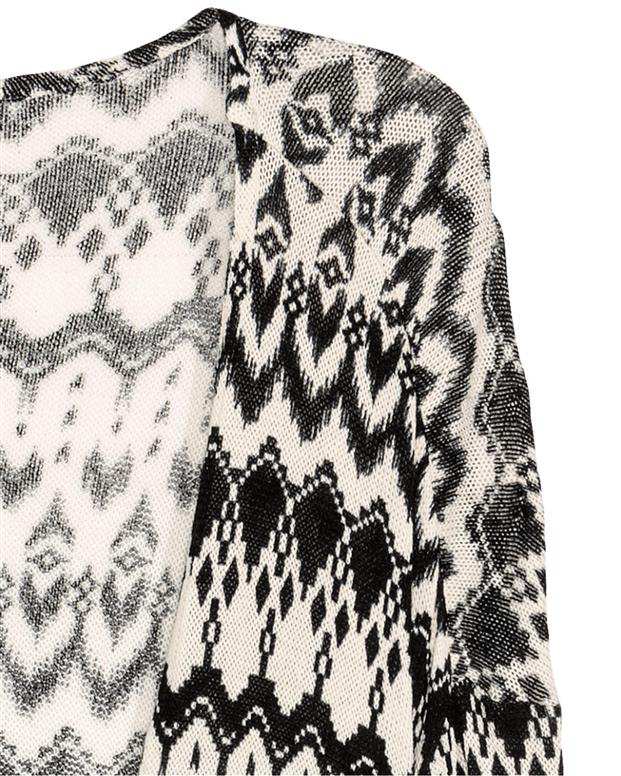 رویه لباس طرح آزتک زنانه مشکی شیری H&M