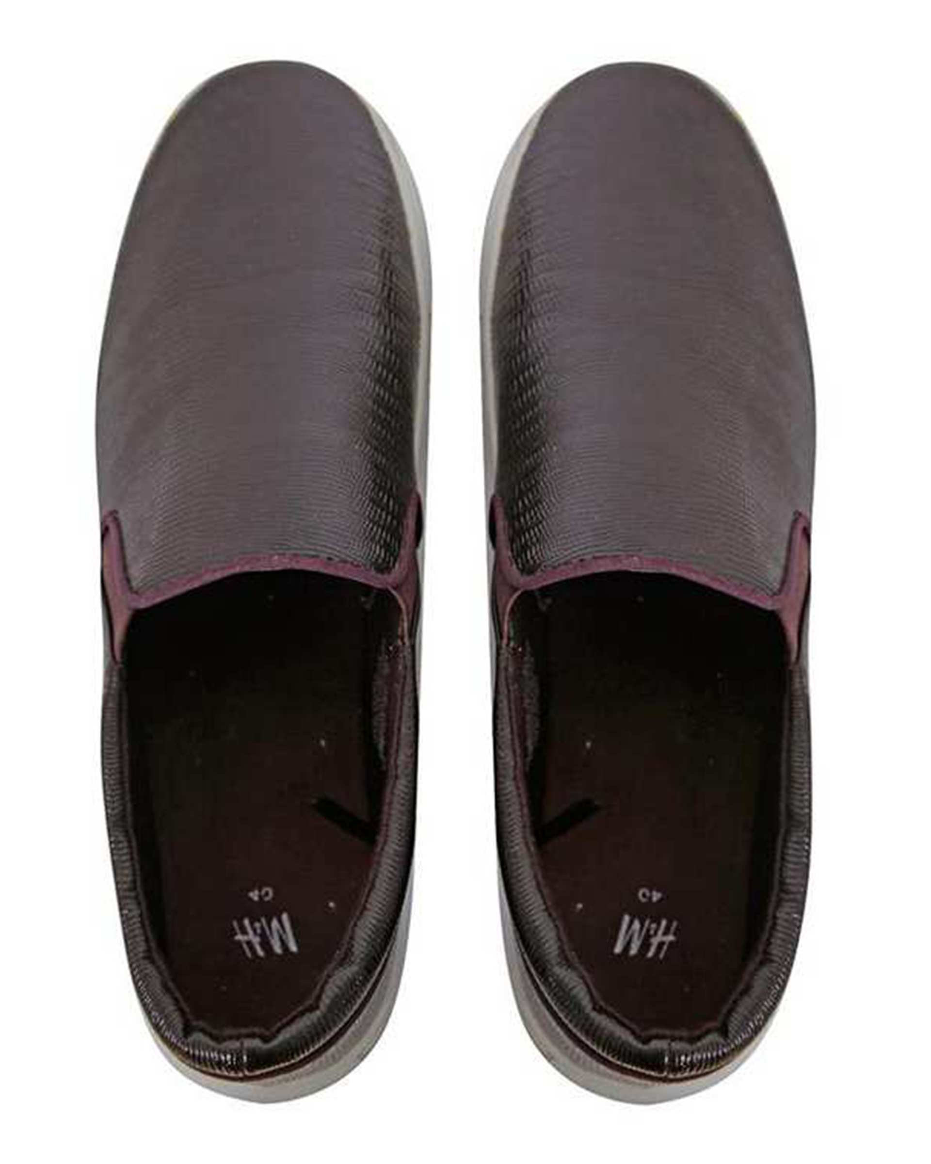 کفش کژوال زنانه بادمجانی تیره H&M