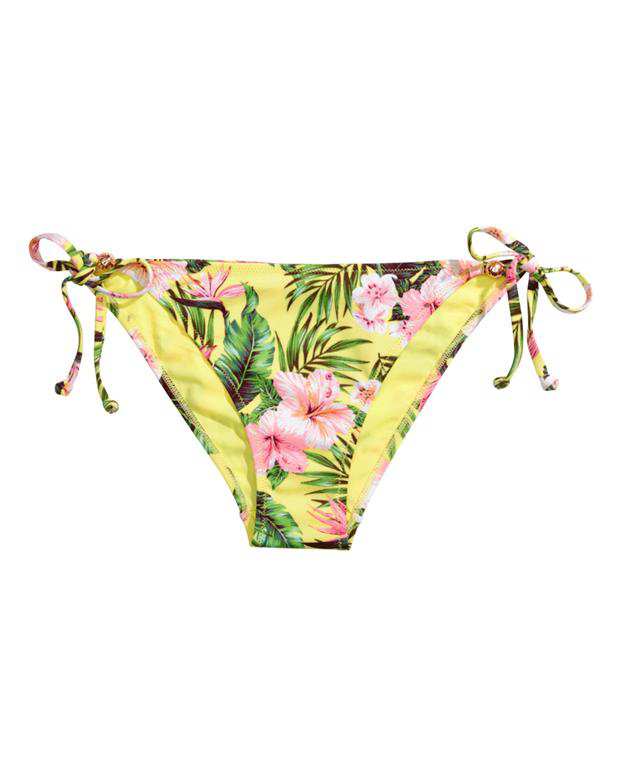 مایو پایین تنه گلدار زنانه زرد سبز H&M