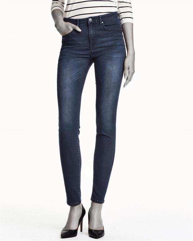 شلوار جین کشی زنانه سرمه‌ای H&M